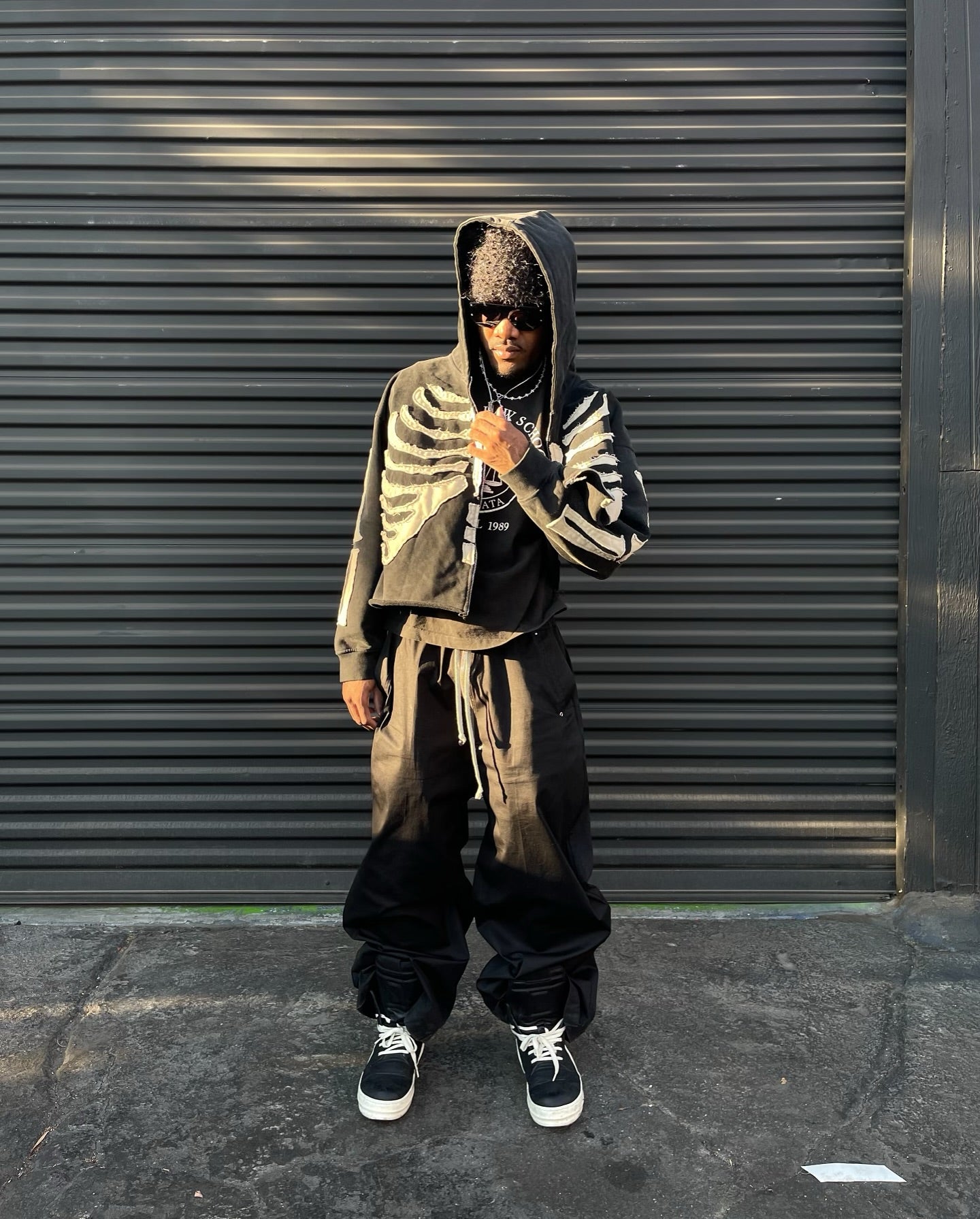 SKELETON 'BONES' ZIP UP